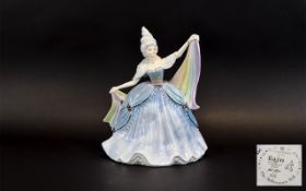 Coalport Ltd and Numbered Edition Porcelain Hand Decorated Figurine ' Rain ' Millennium Ball