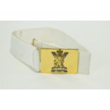 Royal Regiment Of Scotland Army White Belt And Buckle
