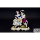 Rudolf Kammer Volkstedt Hand Painted Porcelain Group Figure ' Musicians ' c.1950's.