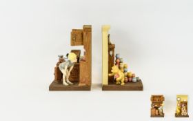 Walt Disney Collectors Society Christopher Robin and Winnie the Pooh Bookends.