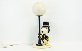 Old Vintage Snoopy With Top Hat Lamp THESE ARE VERY COLLECTIBLE AND BECOMING QUITE RARE.