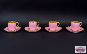 An Attractive And Unusual Collection Of Coffee Cans And Saucers Made exclusively for F & C Osler,