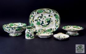Six Various Pieces of Masons Ironstone Chartreuse.