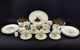 Lambeth Ware Wild Cherry Design Part Dinner Service Pattern number LS 1038 approx 60 pieces in total