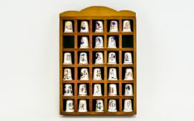 Collection of Ceramic Thimbles ( 28 ) In Total.