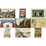 ( 2 ) Albums of Early to Mid 20th Century Postcards. Over ( 400 ) Postcards.