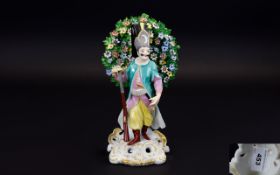Bourdois and Bloch of Paris - 19th Century Hand Painted Porcelain Figure of a Turkish / Ottoman
