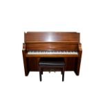 Russell and Russel Limited Upright Piano, mahogany case. With piano stool.