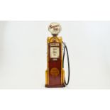 A Reproduction Model Tin Plate Shell Gasoline Petrol Pump American style pump in 1930's style with