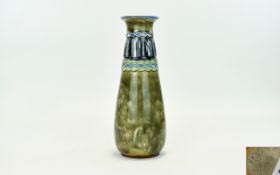 Doulton Lambeth Tall Vase. c.1890. Impre