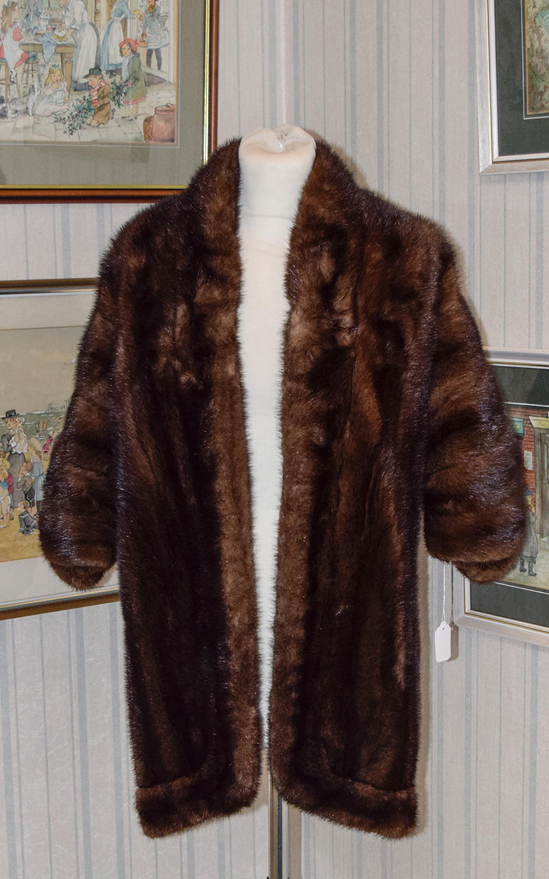 A Large Mink Wrap And Mink Hat Two items