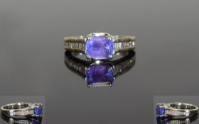 18ct White Gold Single Stone Tanzanite a