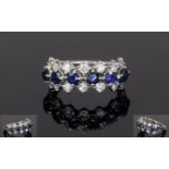 Sapphire And Diamond Dress Ring, Set Wit