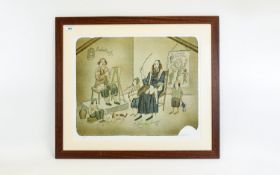 Framed Illustrative Print ' John Amos Co