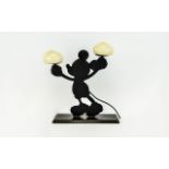 Disney Mickey Mouse - Black Metal Candle
