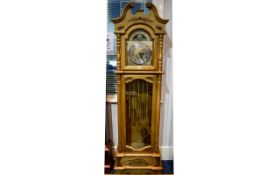 Modern Longcase Clock, Dial Marked Wood