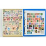 Stock Book And Stamps Album A blue folde