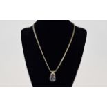 Ladies 9ct Gold Large Pear Shaped Mystic