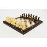 Marble Chess Board In Wooden Frame, With