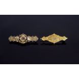 Victorian Period 15ct Gold Set Ornate Br