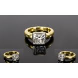 Ladies 18ct Single Stone Diamond Ring Th