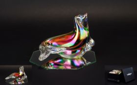 Art Glass Sea Lion Figure Hand blown fig