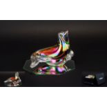 Art Glass Sea Lion Figure Hand blown fig