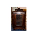 19thC Mahogany Wall Hanging Corner Cupbo