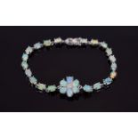 Opal Flower Centred Line Bracelet, the b