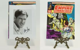 Star Wars Autographs - Carrie Fisher on Cover Star Wars Comic.