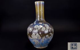 Contemporary Glazed Oriental Vase Large specimen shaped vase with attractive pearlescent violet
