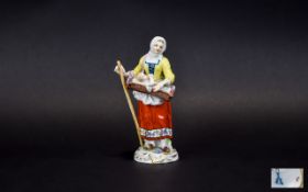 Volstedt Porcelain Figure Painted In Enamels. c.1890.