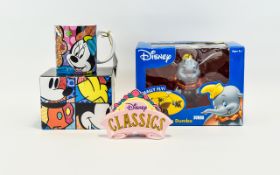 Collection of 3 Walt Disney Collectables. Includes Mini Mouse Mug with Original Box and Signed by