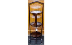 Mahogany Dumb Waiter. Height Approx 36 Inches.