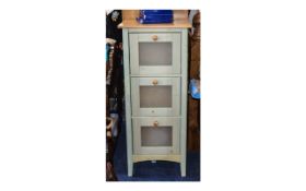 Shabby Chic Green Painted Effect Four Drawer Chest of Drawers