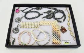 A Large And Varied Collection Of Contemporary Costume Jewellery Seventeen items in total to include