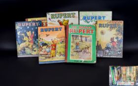 Large Collection of Rupert The Bear Vintage Hard Back Books ( 36 ) In Total.