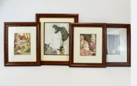 4 Collectable Framed Prints. Consists 1/ Kay Nielsen Art Nouveau Print.