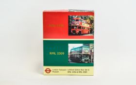 EFE 99917 AEC RML Routemasters London Museum Set 6. Limited Edition, Buses RML 2296 & RML 2309. In