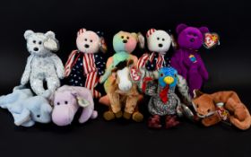 Ty Beanie Babie Interest - Quality Collection of ( 10 ) Ty Beanie Bears,