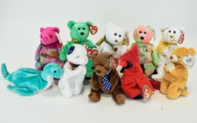 Ty Beanie Babies Interest - Quality Collection of ( 10 ) Ty Beanie Bears,