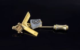 Gold Masonic Pin