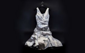 Gina Bacconi Silver Evening Dress. Size 10-12.