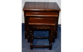 Mahogany Nest of Tables 18 inches in height.