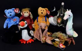 Ty Beanie Babies Interest - Quality Collection of ( 10 ) Ty Beanie Bears,