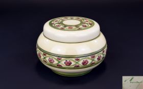 William Moorcroft Signed - Globular Shaped Tabacco Lidded Jar. c.1903.