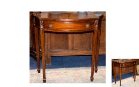 Modern Mahogany Console Table, Simple Drawer Square Tapering Legs. 32 Inches wide & 30 Inches High.