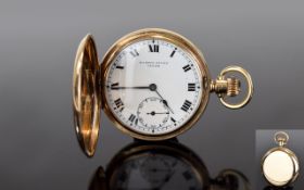 Nice Quality 1920's Period 9ct Gold Full Hunter Pocket Watch. Fully Hallmarked 9.375.