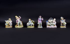 Conta And Boehme Fine Collection Of Mid To Late 19th Century Hand Painted Porcelain Match