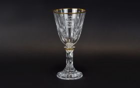 Rosenthal Judicaca Collection Glass Kiddush Cup. In Original Box. 8 Inches High.